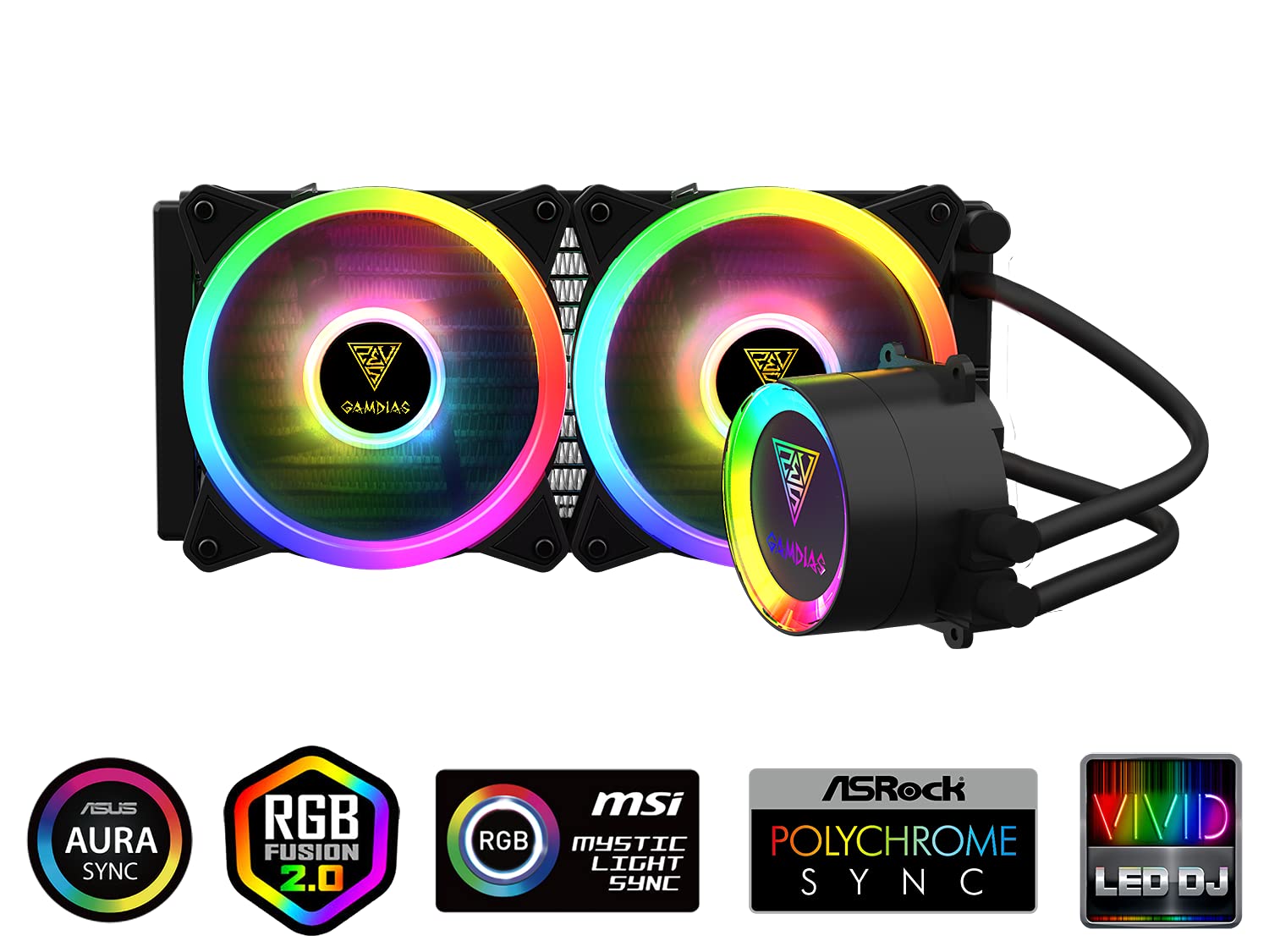 簡易水冷CPUクーラー   GAMDIAS CHIONE M2-240R CHIONE M2-240R AIO Liquid Cooler | GAMDIAS